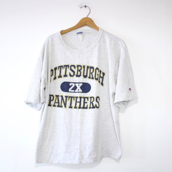 Vintage University of Pittsburgh Pitt Panthers Champion T Shirt XXL 2X - Picture 1 of 6